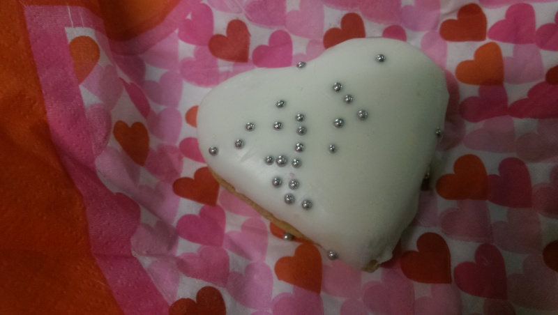 Heart shaped sugar cookie